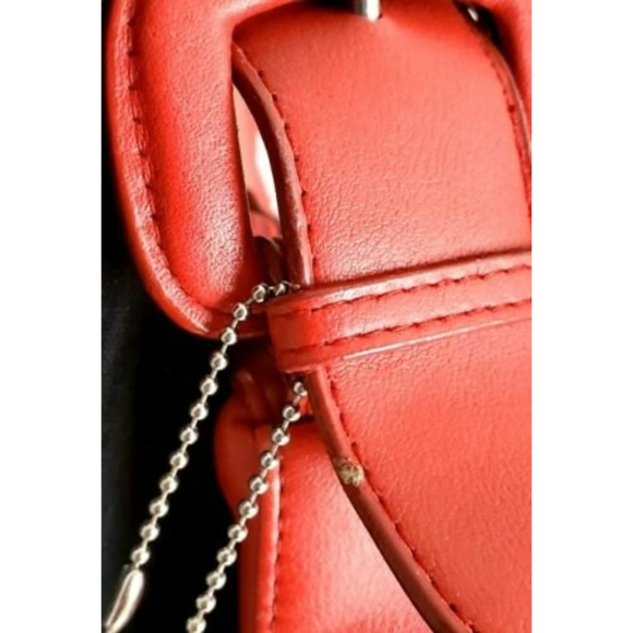 Laura Scott Genuine Red Leather Large Size  Handbag Shoulder bag Purse - Picture 7 of 8